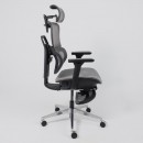 Кресло поворотное ENIGMA, серая сетка/алюминий (с подставкой для ног), коллекция AKSPRIME